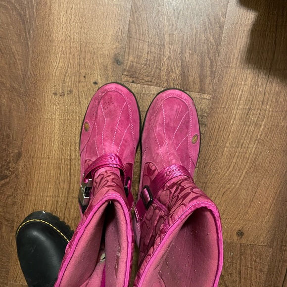 Pink Coach Boots